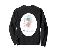 My Skin Is Art Ritratto ad Acquerello vitiligine Felpa