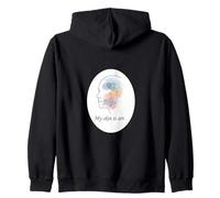 My Skin Is Art Ritratto ad Acquerello vitiligine Felpa con Cappuccio