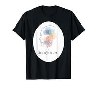 My Skin Is Art Ritratto ad Acquerello vitiligine Maglietta