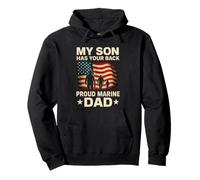 My Son Has Your Back - Marine Dad Camouflage Felpa con Cappuccio