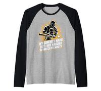 My Son Hits Hard But I Hit Harder So Watch Yo Mouth - Maglia con Maniche Raglan