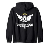 My Son Is My Guardian Angel He Watches Over Me in Memory Felpa con Cappuccio