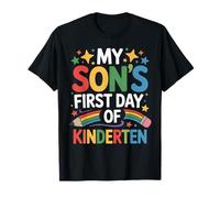 My Son’s First Day Of Kindergarten First Day Of School Funny Maglietta