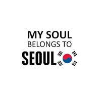My Soul Belongs To Seoul South Korea Lovers South Korean Lined Notebook