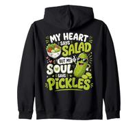 My Soul Says Pickles Cetriolo Acido Amante Cibo Pickle Humor Felpa con Cappuccio