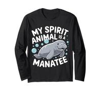 My Spirit Animal Is A Lamantino Divertente Mucca di Mare lamantino Maglia a Manica
