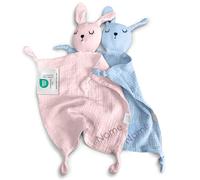 my STITCHERY Oeko-TEX® Standard 100 - Panno personalizzato con coniglietto in morbida mussola (rosa)