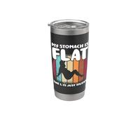 My Stomach is Flat The L is just Silent Bicchiere termico in acciaio inox doppia parete