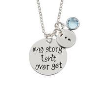 My Story Isn't Over Yet Collana Cuore Argento Con Nome in Alla Moda