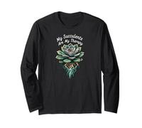 My Succulents Are My Therapy Plant Lover Gardening Maglia a Manica
