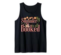 My Summer Is All Booked Retro Summer Book Amante Donne Ragazze Canotta