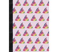 My Super Cute Purple Rainbow Unicorn Poop Emoji 4x4 Quad Graph Paper Notebook: 150 pages or 75 sheets, 1/4 inch squares, Softcover
