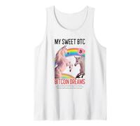 My Sweet BTC Bitcoin Dreams (Grafica Divertente Unicorno) Canotta