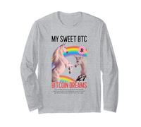 My Sweet BTC Bitcoin Dreams (Grafica Divertente Unicorno) Maglia a Manica