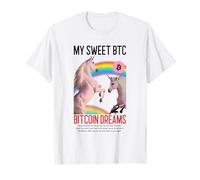 My Sweet BTC Bitcoin Dreams (Grafica Divertente Unicorno) Maglietta