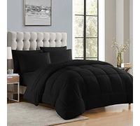 My Sweet Home Lussuosa biancheria da letto in microfibra con imbottitura in peluche, colore nero, king size
