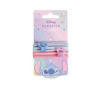 My sweety pop | 8 elastici per capelli Stitch Angel Disney per ragazze, accessori per acconciature, morbidi e resistenti, idea regalo di compleanno per bambini, confezione da 8 pezzi, blu e rosa