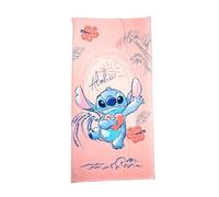 My sweety pop - Asciugamano da spiaggia Stitch - Asciugamano da bagno - Lilo e Stitch - Bambino - 70 x 140 cm - 100% poliestere - Vacanze - Idea regalo - Stitch - Rosa