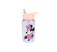 My sweety pop Borraccia in plastica, per bambini, asilo, scuola, vacanza, pasto, 12 cm, 450 ml, idratazione, idea regalo (Minnie Mouse, Arancione/Trasparente)