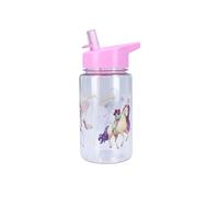 My sweety pop - Borraccia in plastica - per bambini - asilo - scuola - vacanza - pasto - 12 cm - 450 ml - idratazione - idea regalo (Unicorn Academy - viola/trasparente)