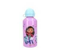 My sweety pop - Borraccia per ragazze Gabby in alluminio per scuola materna e vacanze estive, 19 cm, 500 ml, idea regalo per l'idratazione, Gabby's Dollhouse, Blu e viola