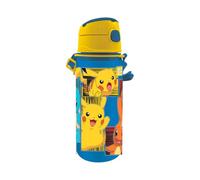 My sweety pop | Borraccia Pokemon per bambini | Bottiglia in alluminio da 600 ml con cannuccia e gancio | Borraccia impermeabile senza BPA per scuola sport ed escursionismo | Accessorio per
