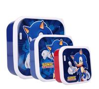 My sweety pop | Contenitore per Merenda Sonic il Riccio | Set di 3 contenitori per pasti per bambini | Multi-formato ideale per scuola, sport e uscite | Conservazione frutta e snack senza bisfenolo A