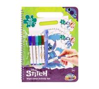 My Sweety Pop Libro da colorare con acqua magica Disney Stitch Pittura | Riutilizzabile senza macchia per bambini, kit attività creativa con sacchetto di 5 feltri cancellabili