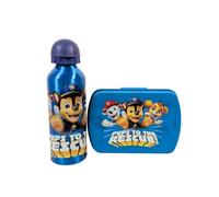 My sweety pop Pat Patrol - Set da pranzo + borraccia - pranzo - Idratazione - per bambini - asilo - scuola - Vacanze - pasto - idea regalo (Pat Patrol - blu)