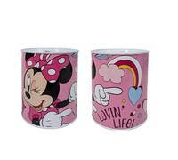 My sweety pop Salvadanaio in metallo Minnie Mouse Rosa - Scuola - Stoccaggio monete - 12 cm - Idea Regalo