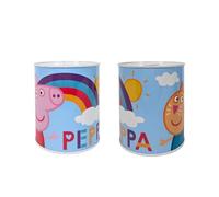 My sweety pop Salvadanaio in metallo Peppa Pig Blu - Scuola - Stoccaggio monete - 12 cm - Idea regalo