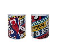 My sweety pop Salvadanaio in metallo Spiderman rosso e blu - scuola - deposito monete - 12 cm - idea regalo