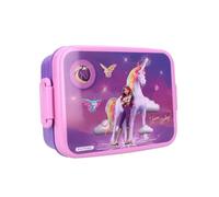 My sweety pop - Scatola per merenda - pranzo box - per bambini - asilo - scuola - vacanze - pasto - 16 cm - idea regalo (Unicorn Academy - viola)