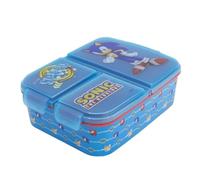 My sweety pop - Scatola per merenda - Pranzo box - Per bambini - asilo - scuola - vacanze - pasto - 19,5 cm - Idea regalo - 3 scomparti - Sonic - Blu - Ragazzo