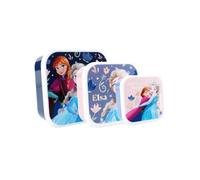 My sweety pop - Set di 3 scatole per il pranzo - Lunch Box - Bambini - Culla - Asilo - Scuola - Vacanze - Pasto - 11,5 cm (Frozen - Rosa/Blu)