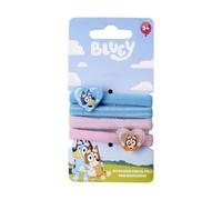 My sweety pop | Set di 4 elastici per capelli Bluey per ragazze | Accessori per acconciature ufficiali Bluey & Bingo | Elastici senza metallo rosa e blu | Regalo di compleanno per bambini e scuola