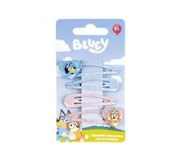 My sweety pop Set di 4 fermagli per capelli Bluey | fermagli a coccodrillo da 5,5 cm per ragazza, accessori per acconciatura Bluey e Bingo glitterati, rosa e blu, idea regalo per compleanno e scuola