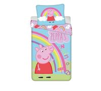My sweety pop - Set di biancheria da letto per bambini Peppa Pig - 2 pezzi - copripiumino - reversibile - 140 x 200 cm - federa - 70 x 90 cm - biancheria da letto - 100% cotone