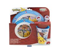 My sweety pop - Set di stoviglie per bambini - set di 5 pezzi - piatto - ciotola - vetro - forchetta - cucchiaio - Pokémon - Garcon