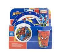My sweety pop - Set di stoviglie per bambini - set di 5 pezzi - piatto - ciotola - vetro - forchetta - cucchiaio (Spiderman)