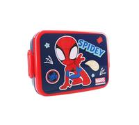 My sweety pop - Spidey Lunchbox - Porta pranzo - per bambini - Asilo - Scuola - Vacanza - Pasto - 16 cm - Idea regalo (Spidey - blu/rosso)