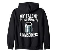 My Talent Is Losing 10MM Sockets Car Guy Meme Meccanico di Auto Felpa con Cappuccio