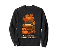 My TBR File Book Lover Autunno Foglie Stagione Autunno Zucca Felpa