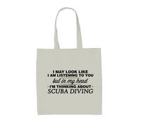 My Testa I'M Immersioni - Borsa Tote IN Tela - Diver Dive Deep Mare