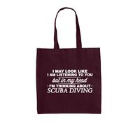 My Testa I'M Immersioni - Borsa Tote IN Tela - Diver Dive Deep Mare