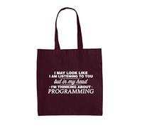 My Testa I'M Informatica - Borsa Tote IN Tela - Programmatore Sviluppatore Code,