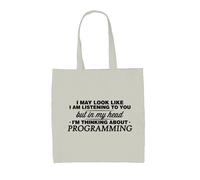 My Testa I'M Informatica - Borsa Tote IN Tela - Programmatore Sviluppatore Code,