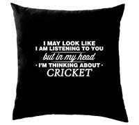 My Testa I'M Pensiero About Cricket - Cuscino - Giocatore Pipistrello Sfera Love