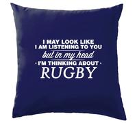 My Testa I'M Pensiero About Rugby - Cuscino - Giocatore Lega Union Divertente