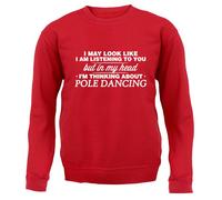 My Testa I'M Pole Dance - Adulti Felpa/Maglione - Fitness Dancer Palestra Hobby